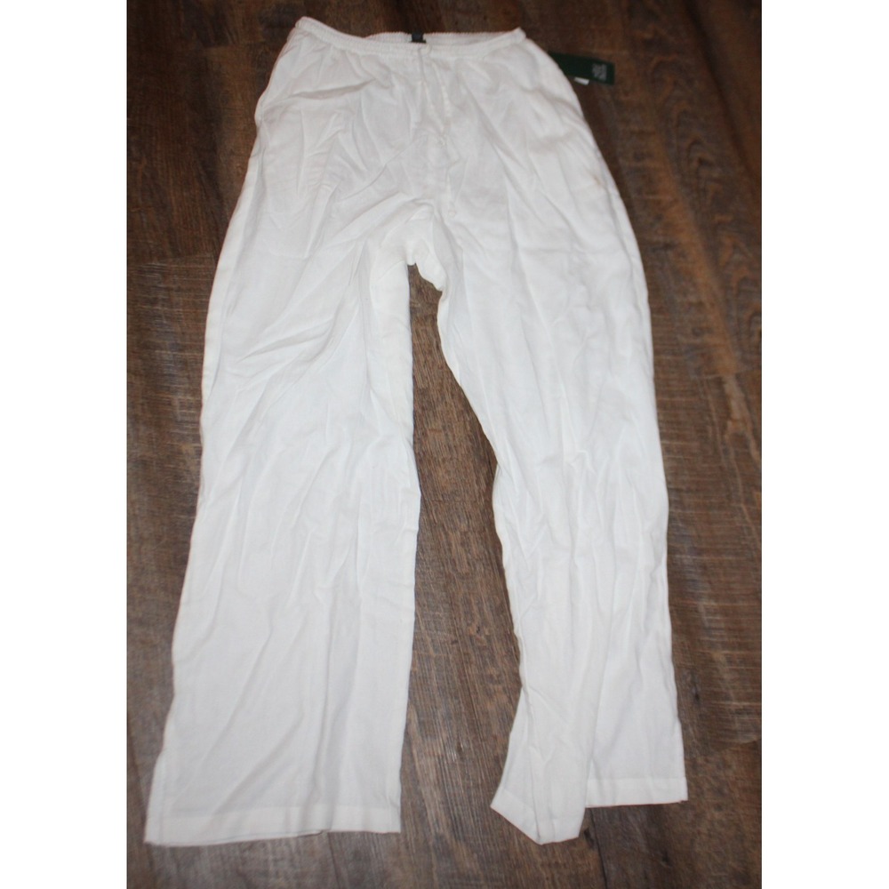 Wild Fable Women's Plus Size XS Pull on Linen Pants White